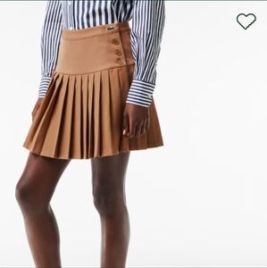 LACOSTE WOMEN'S PLEATED BUTTON WAIST SKIRT